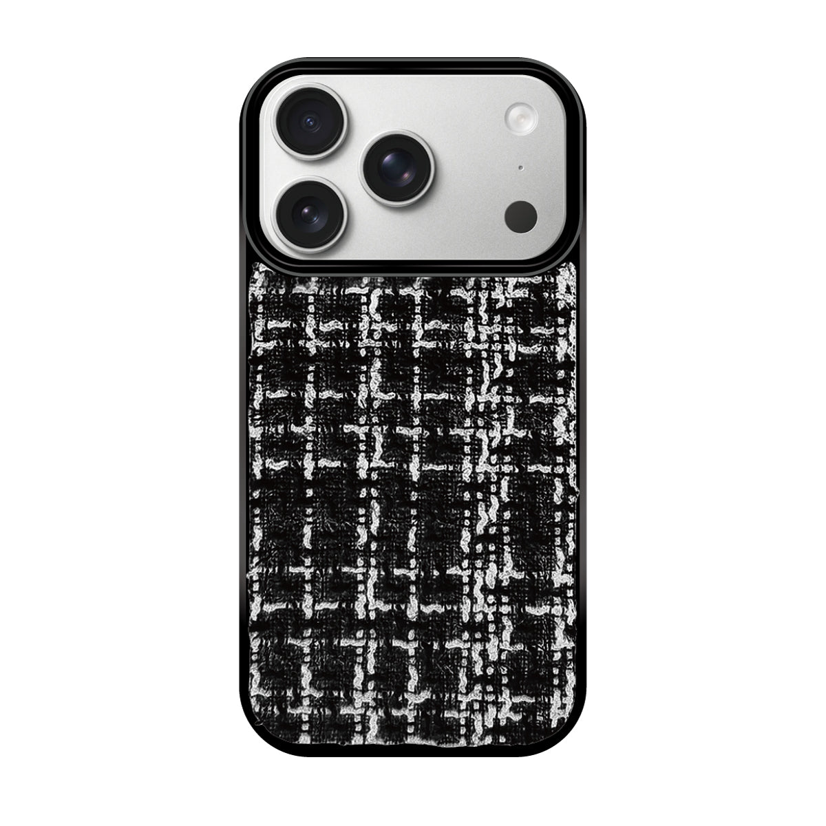 iPhone17Pro ツイード TPU プティ ブラック