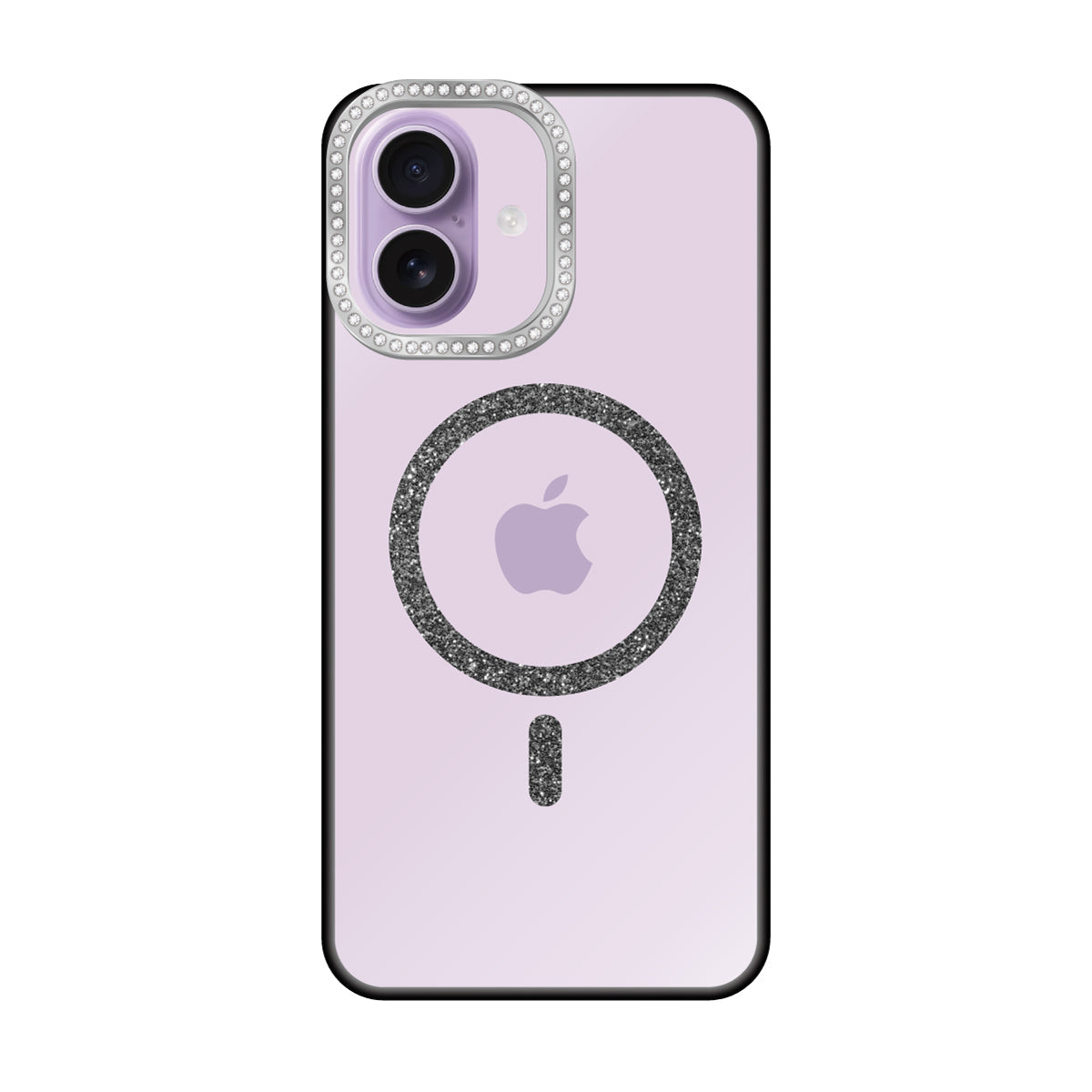 iPhone17 ビジューカメラフレーム マグセーフクリア プティ ブラック
