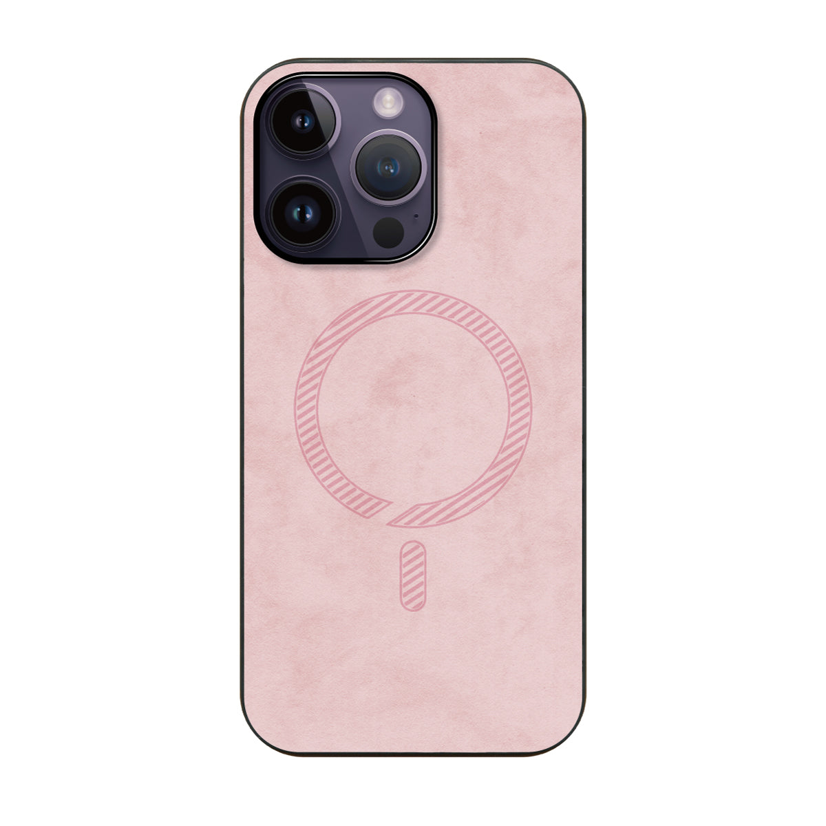 iPhone14ProMaxケース PUレザーハイブリッド レザーmagsafeケース プティ ピンク