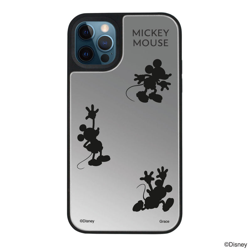 iPhoneケース ミラーバンパー ミラー付きケース <ミッキーマウス(3シルエット)>