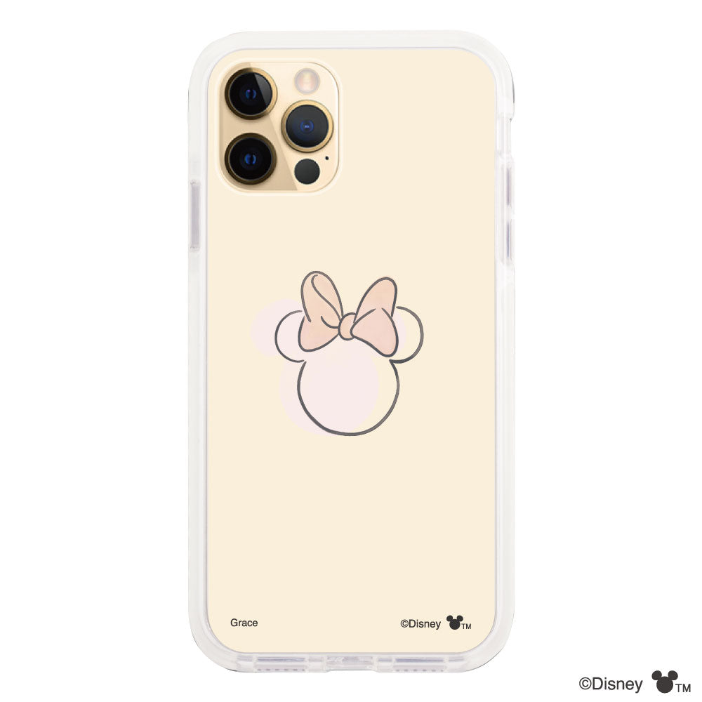 iPhone11Pro クッションバンパー 耐衝撃クリアケース ラインミニーマウス クリア