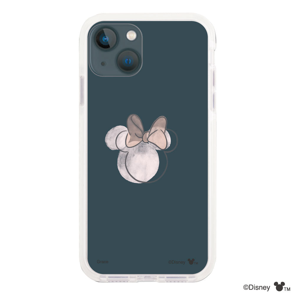 iPhone13mini クッションバンパー 耐衝撃クリアケース ラインミニーマウス クリア