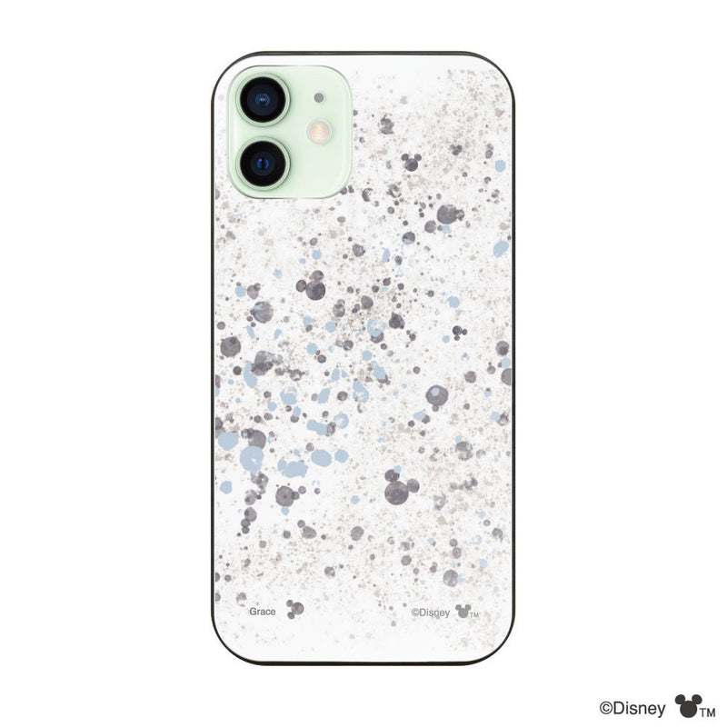 iPhoneケース ガラス 強化ガラスケース <ミッキーマウス(インクドット柄)>
