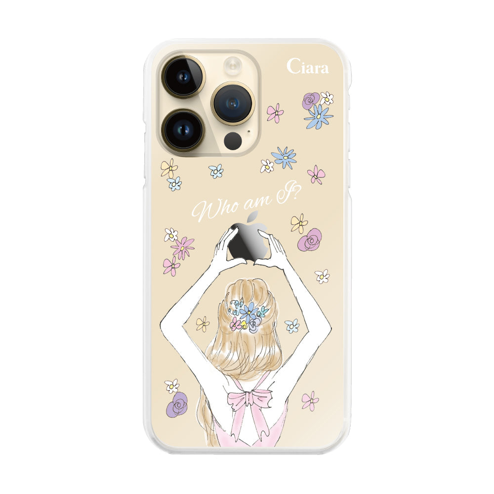 iPhone14Pro ハイブリッド クリアケース バックショット ピンク