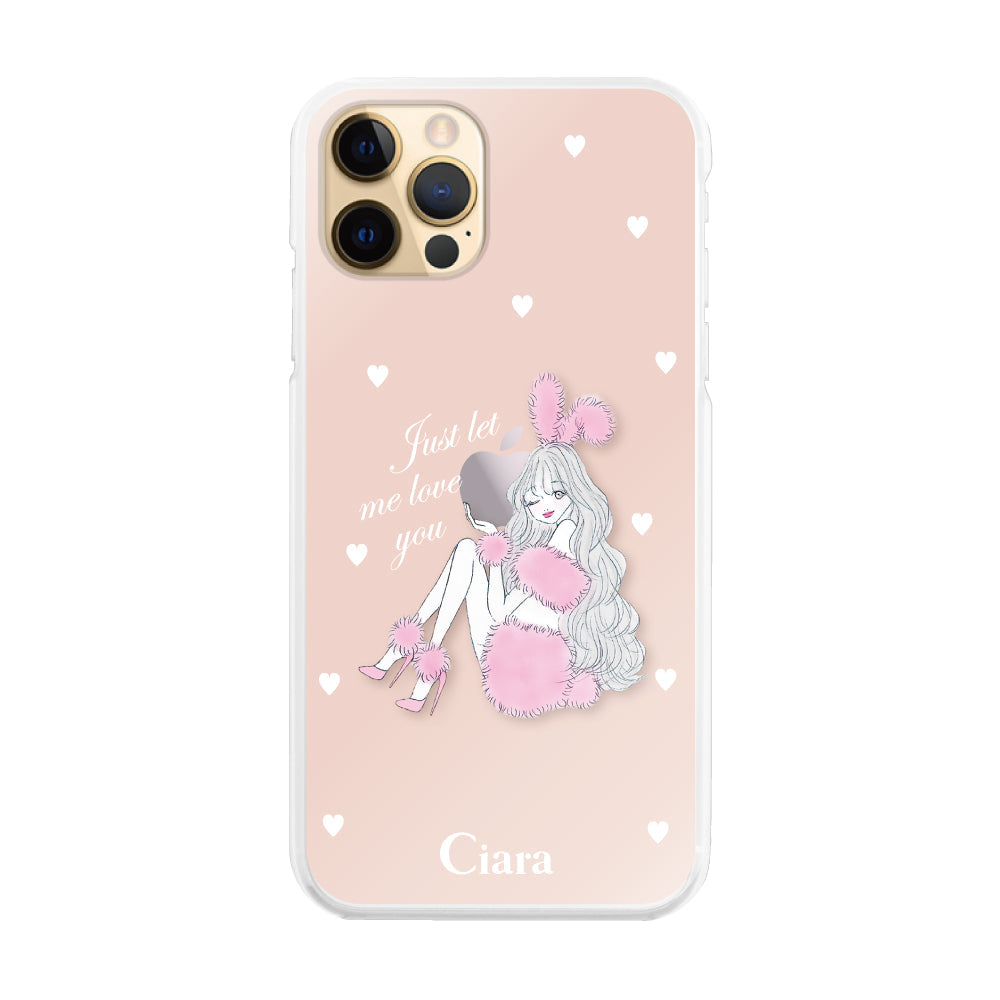 iPhone11ProMax ハイブリッド クリアケース ピンクバニー ピンク