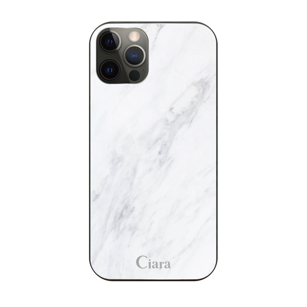 iPhoneX/XS ガラス 強化ガラスケース マーブル ホワイト