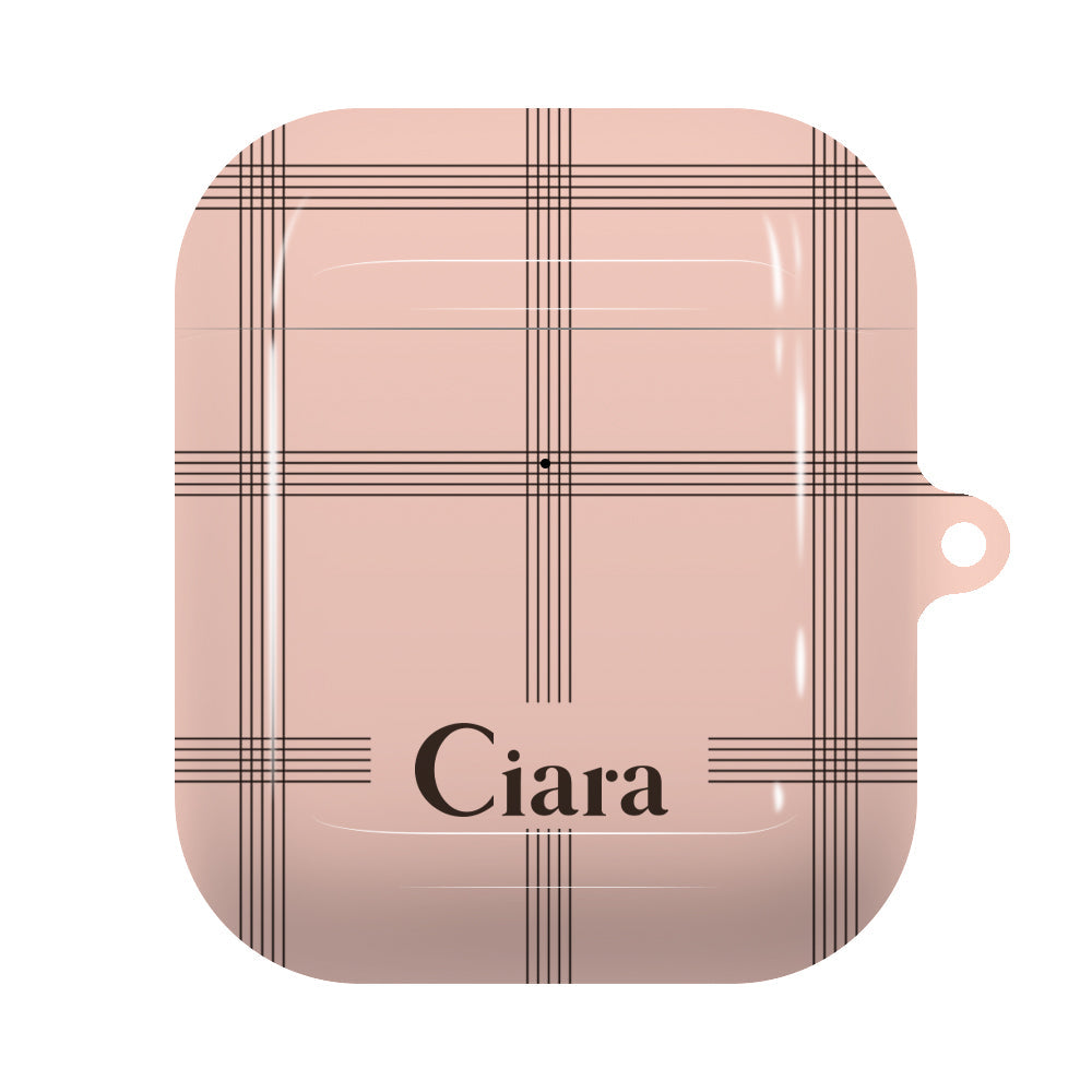 Airpodsケース ハード グラフチェック ママレード