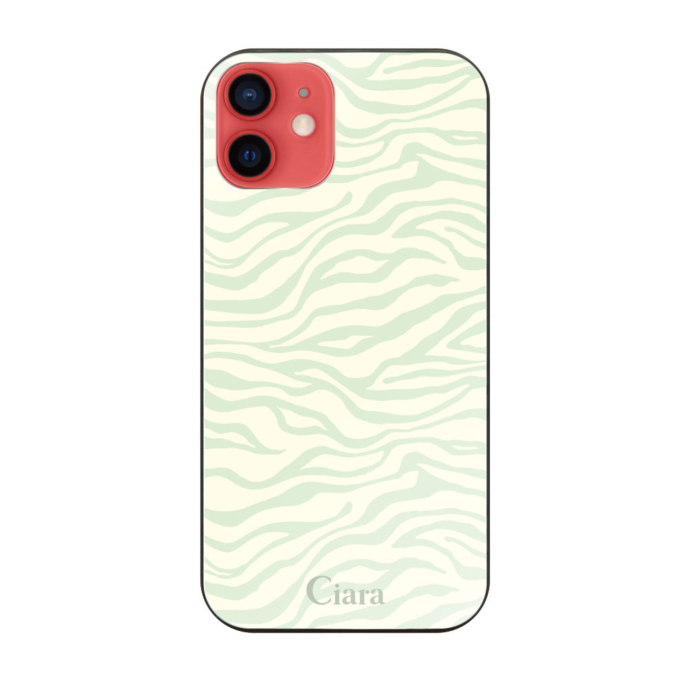 iPhone11 ガラス 強化ガラスケース タイガー グリーン