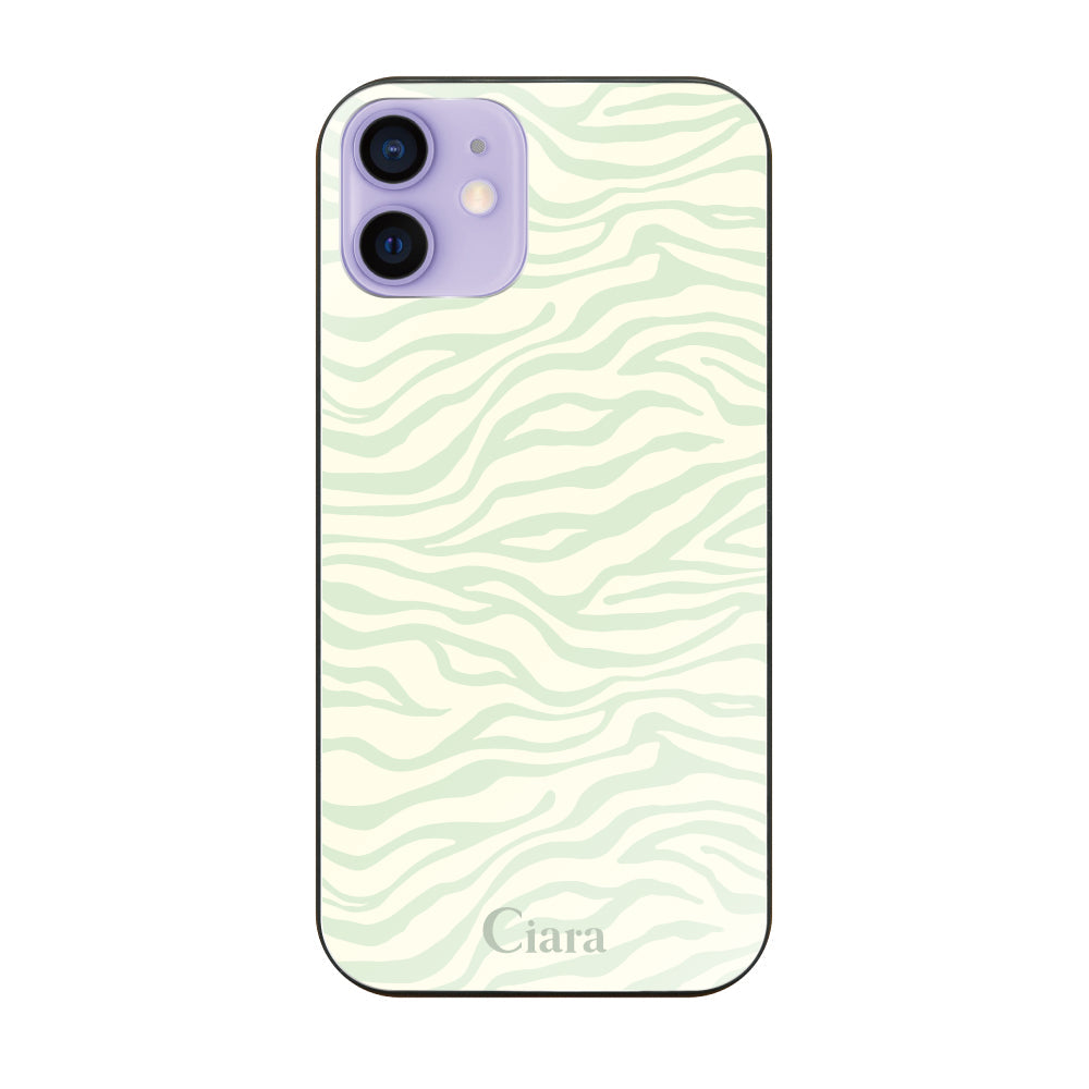 iPhone12/12Pro ガラス 強化ガラスケース タイガー グリーン