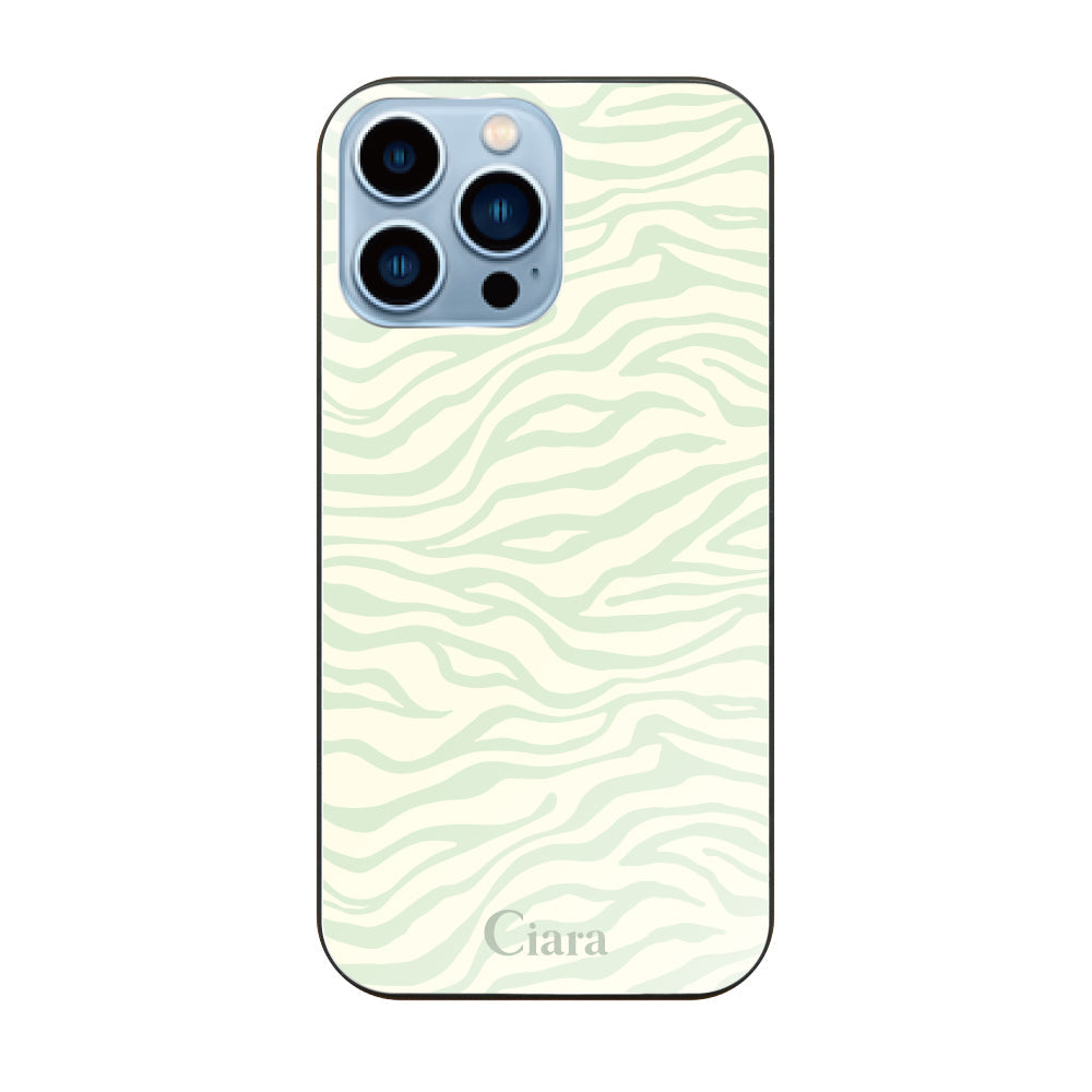 iPhone13ProMax ガラス 強化ガラスケース タイガー グリーン
