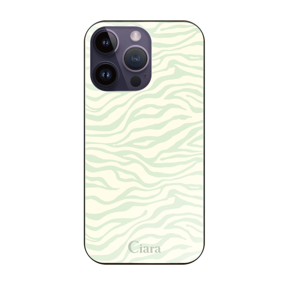 iPhone14ProMax ガラス 強化ガラスケース タイガー グリーン