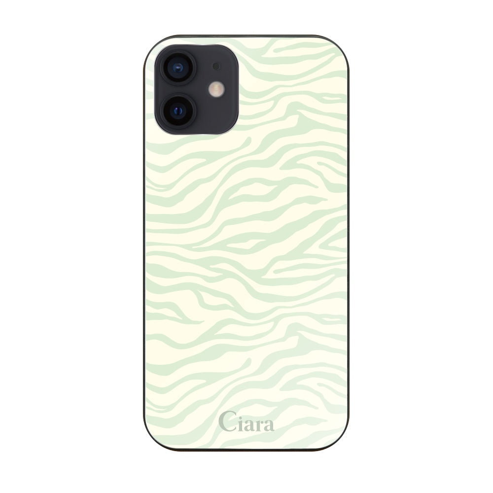 iPhoneXR ガラス 強化ガラスケース タイガー グリーン