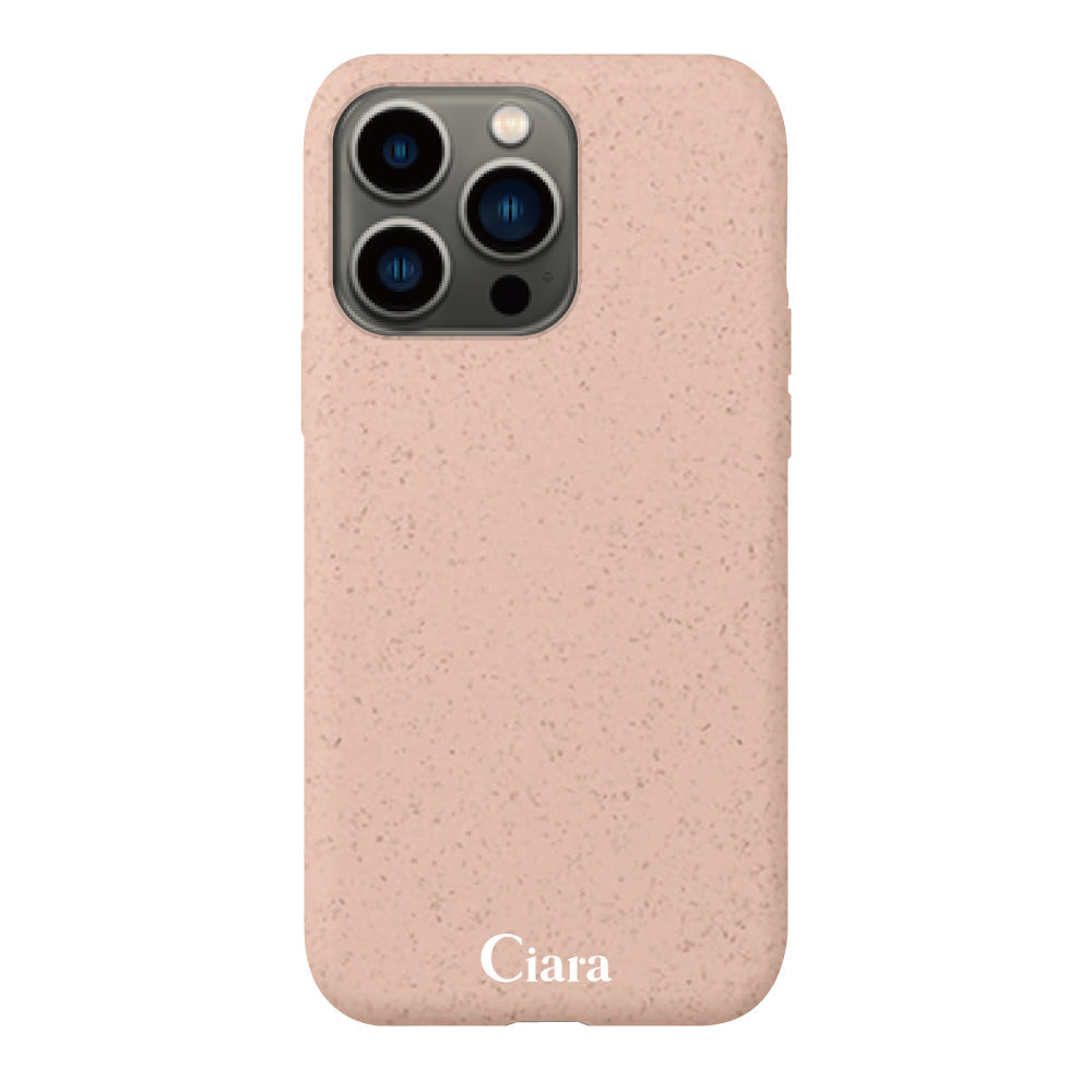 iPhone13Proケース サスティナブルケース ロゴ サンドピンク