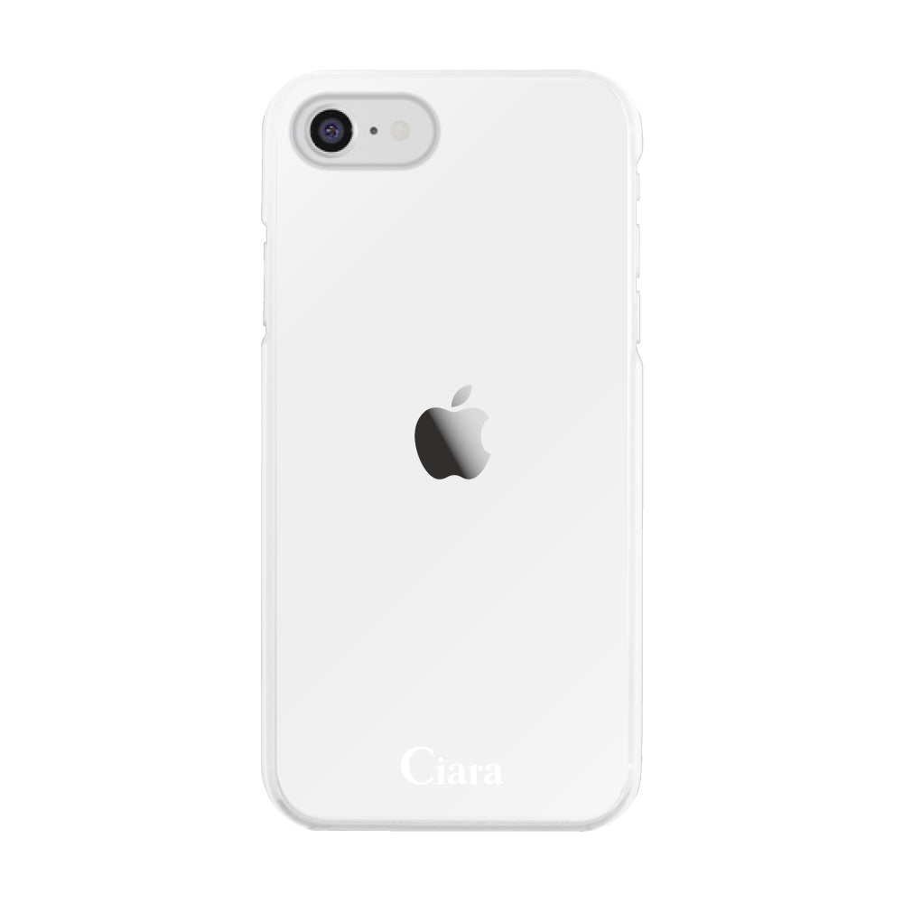 iPhone7/8/SE2/SE3 ハイブリッド クリアケース ロゴ クリア