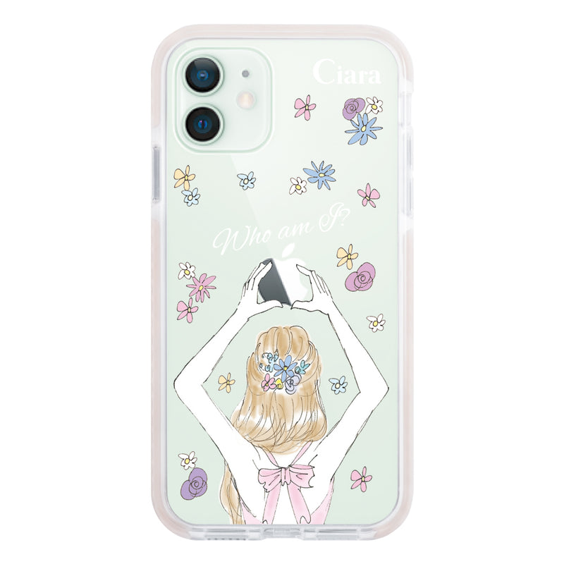 iPhoneケース クッションバンパー 耐衝撃クリアケース バックショット