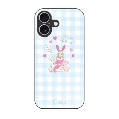 iPhoneケース ガラス 強化ガラスケース バニーアンドガール