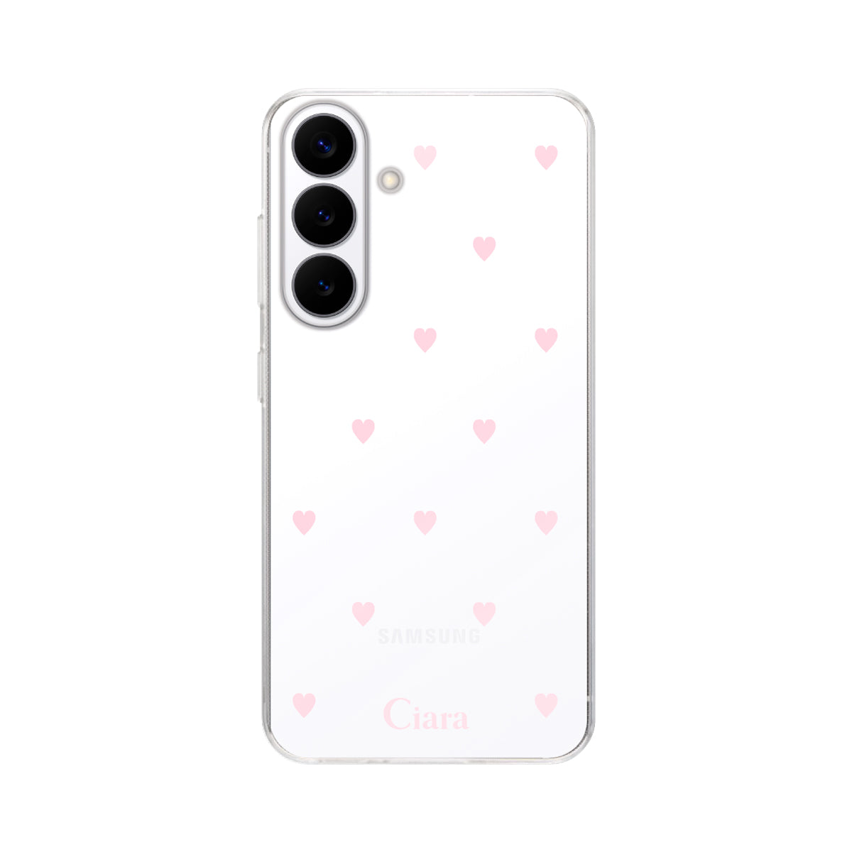 GalaxyS26 クリアケース スウィートハート ピンク