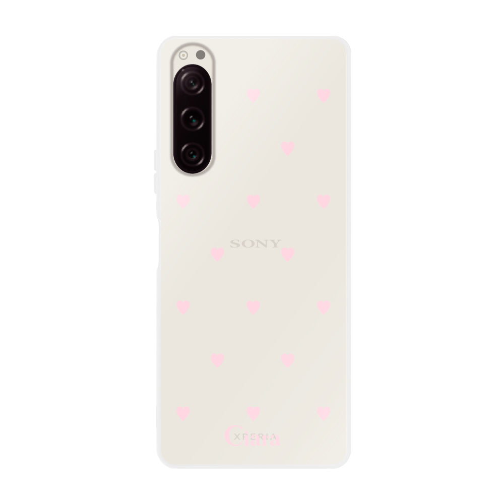 Xperia5Ⅳ クリアケース スウィートハート ピンク