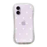 iPhone17 TPUグリップ クリアケース スウィートハート ホワイト