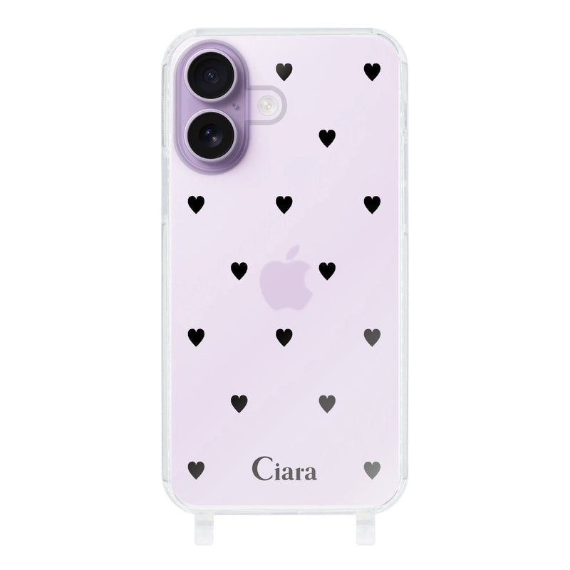 iPhoneケース  ストラップクリアケース スウィートハート