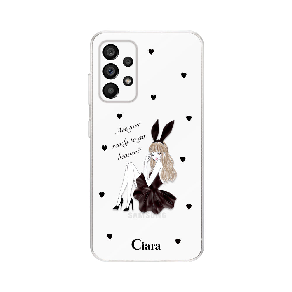 GalaxyA53 クリアケース ブラックバニー クリア