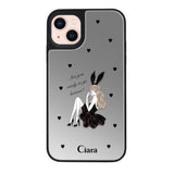 iPhoneケース ミラーバンパー ミラー付きケース ブラックバニー