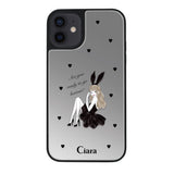 iPhoneケース ミラーバンパー ミラー付きケース ブラックバニー