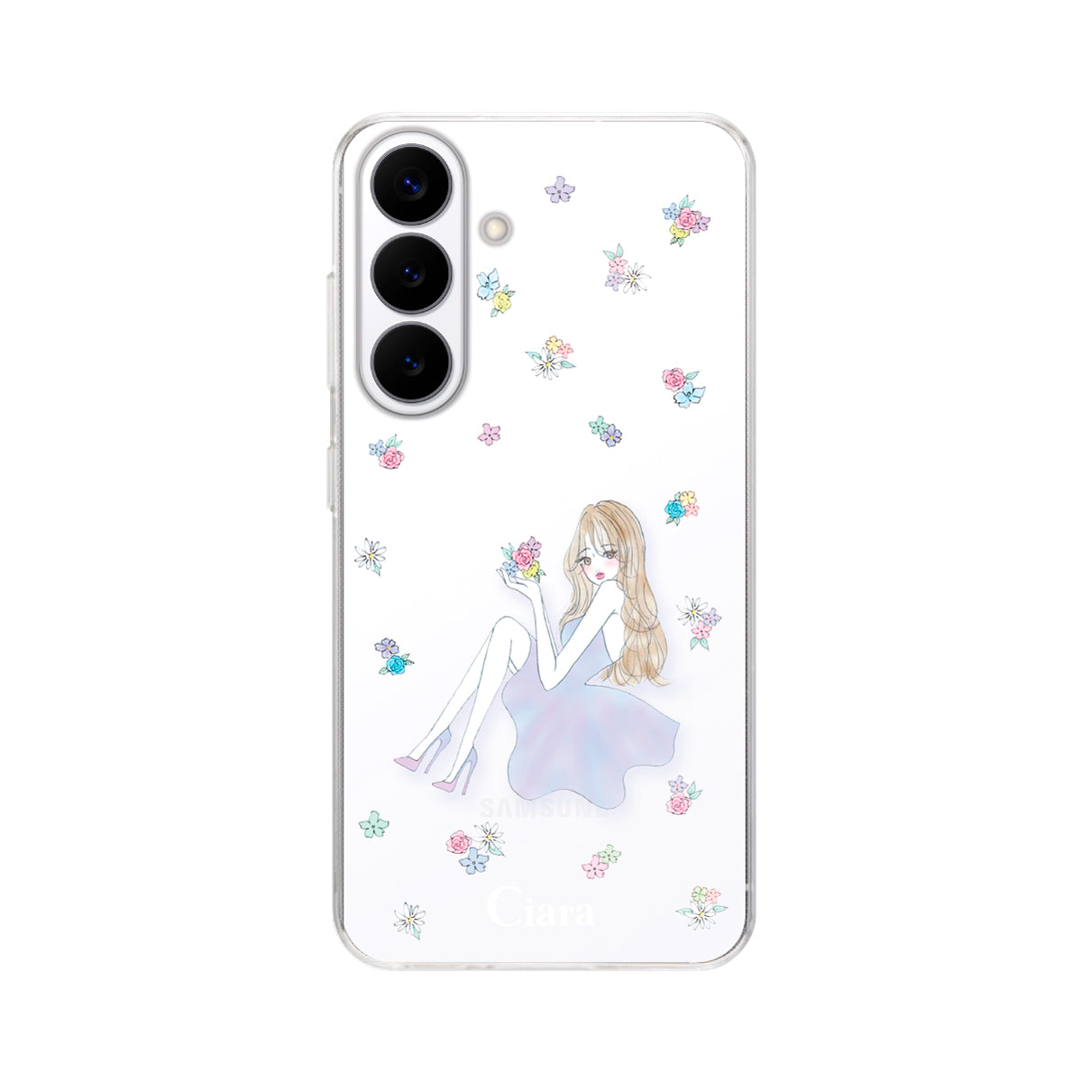 GalaxyS26 クリアケース ラベンダーガール クリア