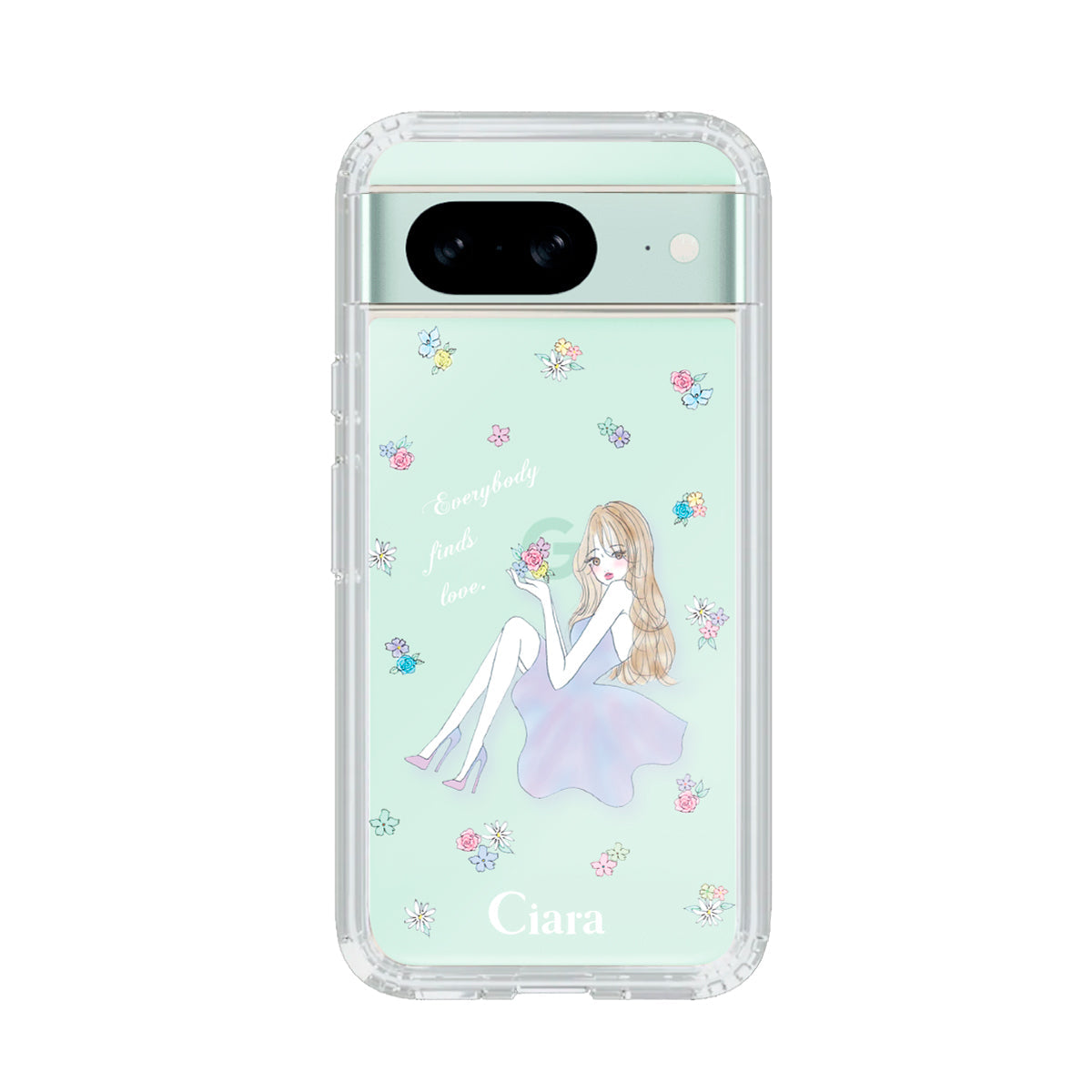 GooglePixel8 クリアケース ラベンダーガール クリア