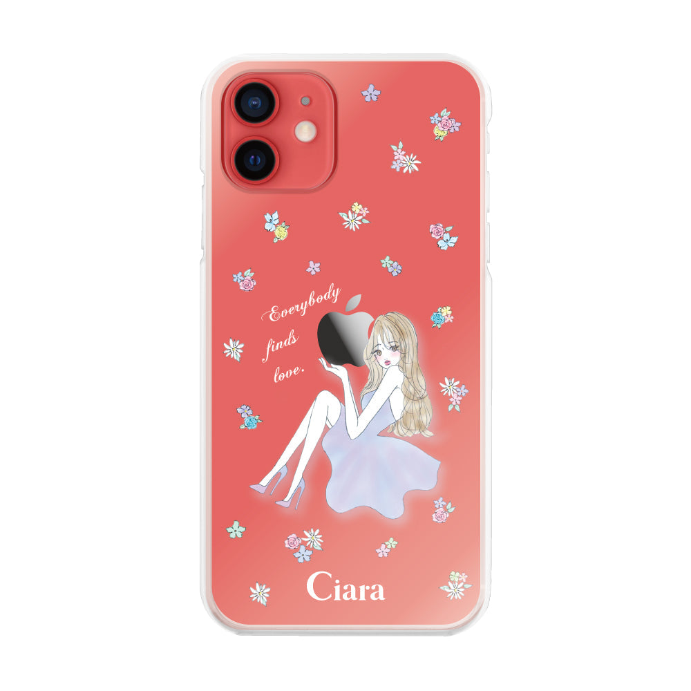 iPhone11Pro ハイブリッド クリアケース ラベンダーガール クリア