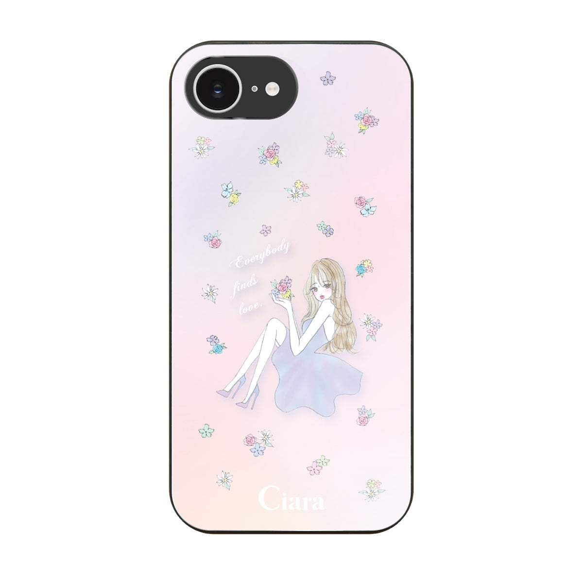 iPhone16e ガラス 強化ガラスケース ラベンダーガール ピンク