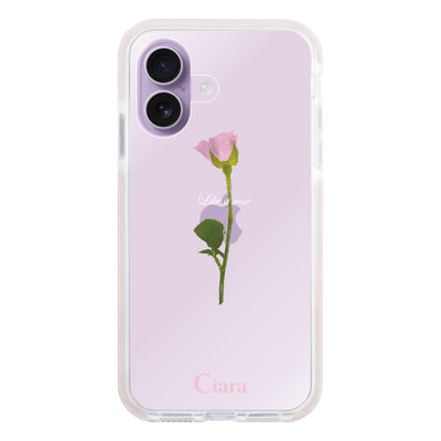 iPhoneケース クッションバンパー 耐衝撃クリアケース ウォーターローズ