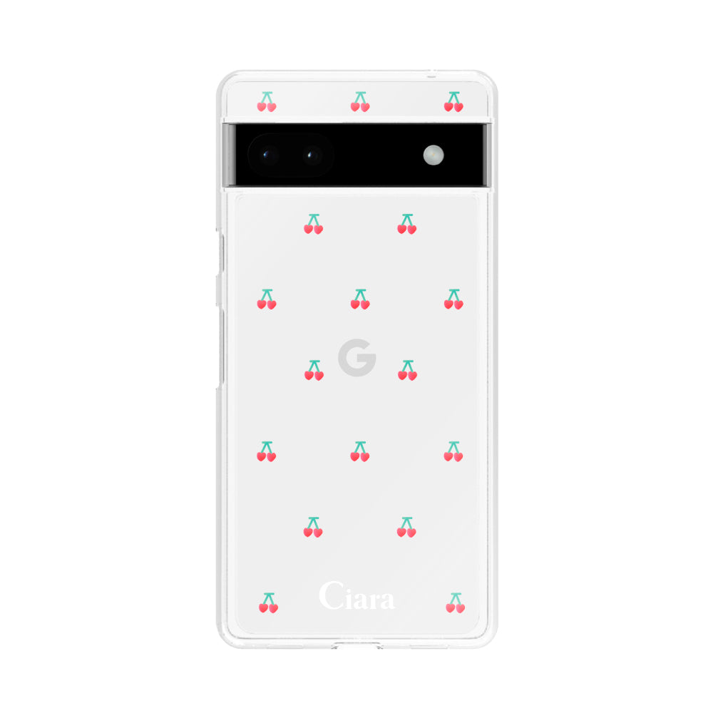 GooglePixel7 クリアケース タイニーチェリー ブラック