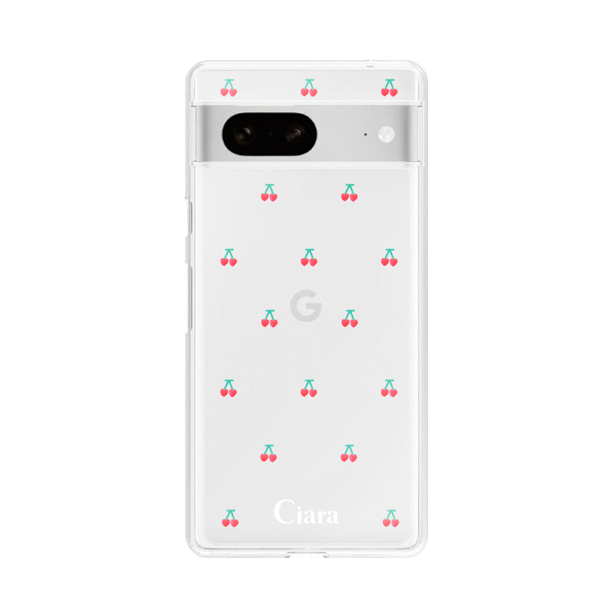 GooglePixel7a クリアケース タイニーチェリー レッド