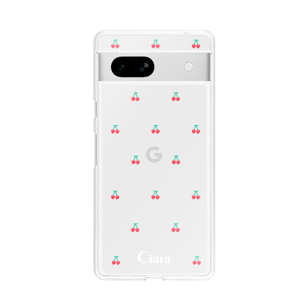 GooglePixel8 クリアケース タイニーチェリー ブラック