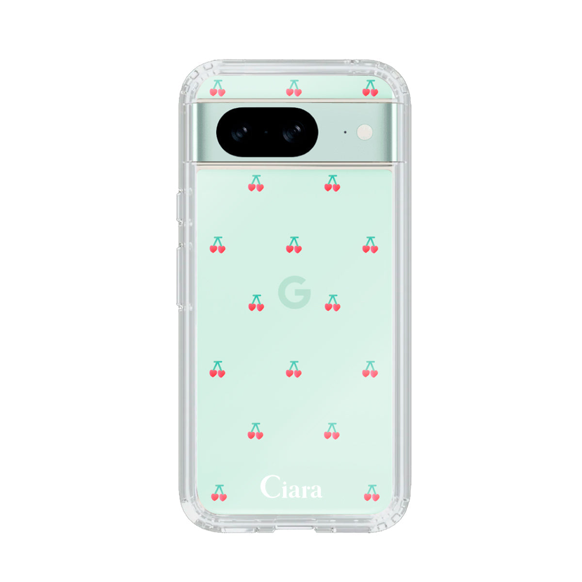 GooglePixel8a クリアケース タイニーチェリー レッド