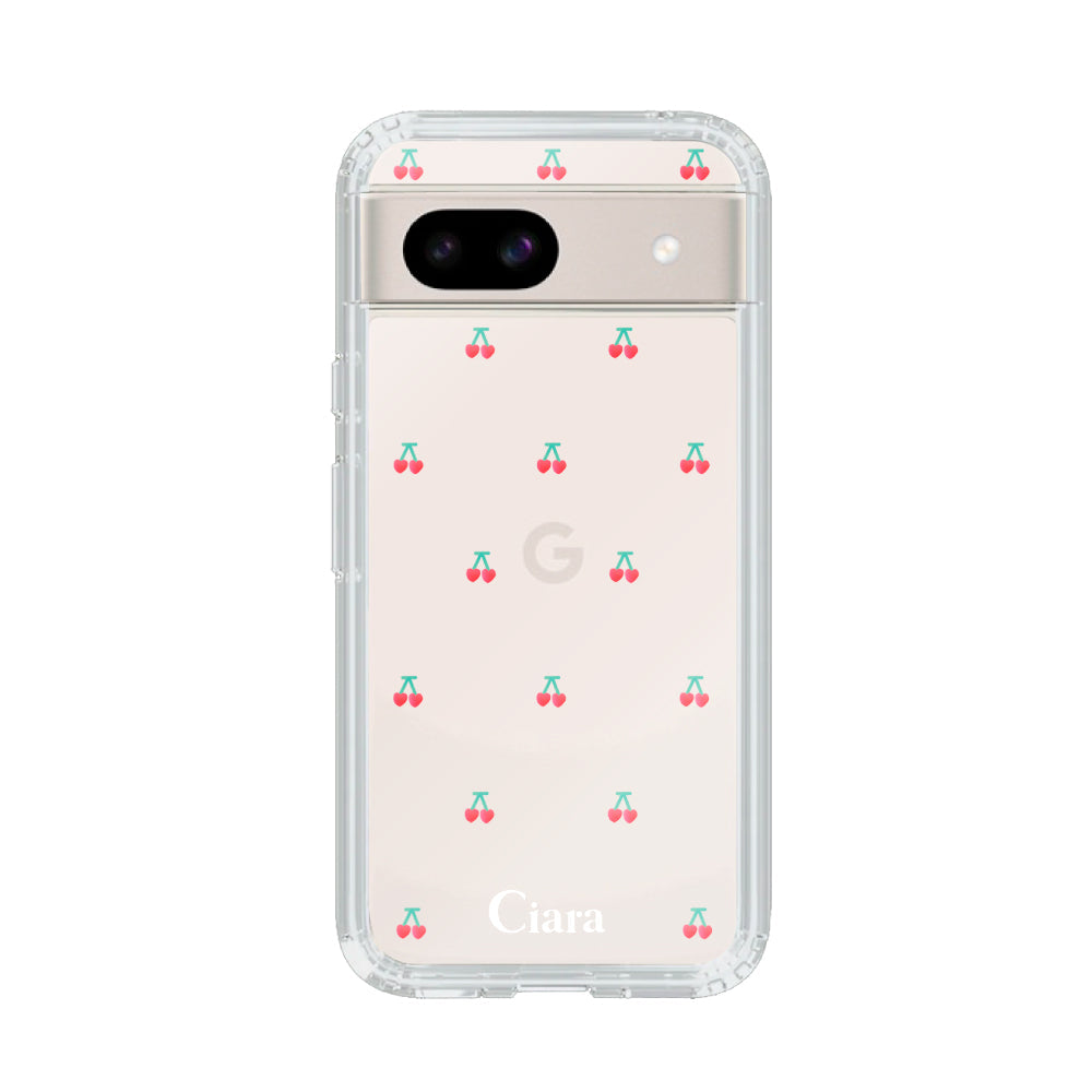 GooglePixel9/9Pro クリアケース タイニーチェリー レッド