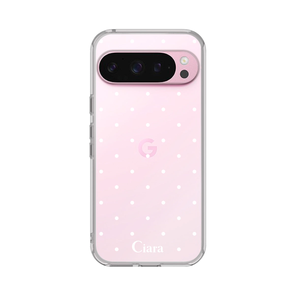 GooglePixel9a クリアケース スウィートドット ホワイト