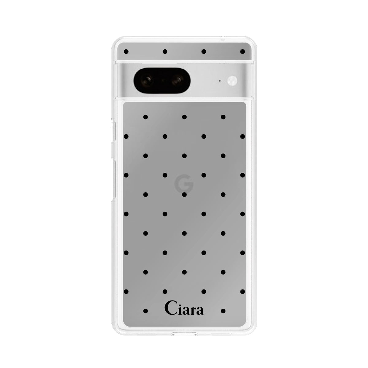 GooglePixel7a クリアケース スウィートドット ブラック