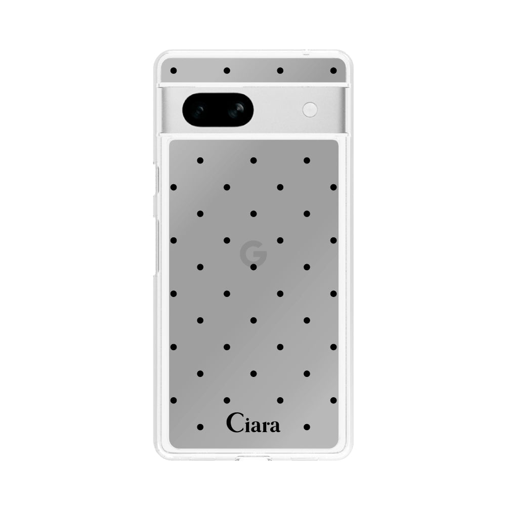 GooglePixel8 クリアケース スウィートドット ブラック