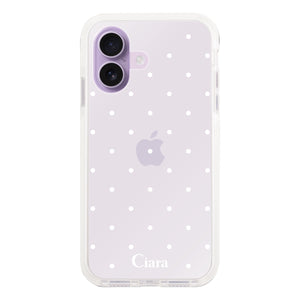 iPhoneケース クッションバンパー 耐衝撃クリアケース スウィートドット