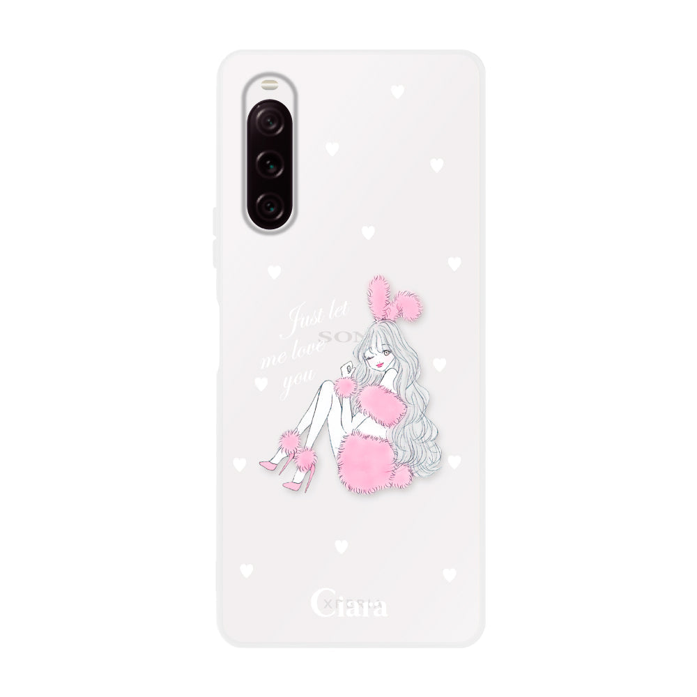 Xperia1Ⅲ クリアケース ピンクバニー クリア