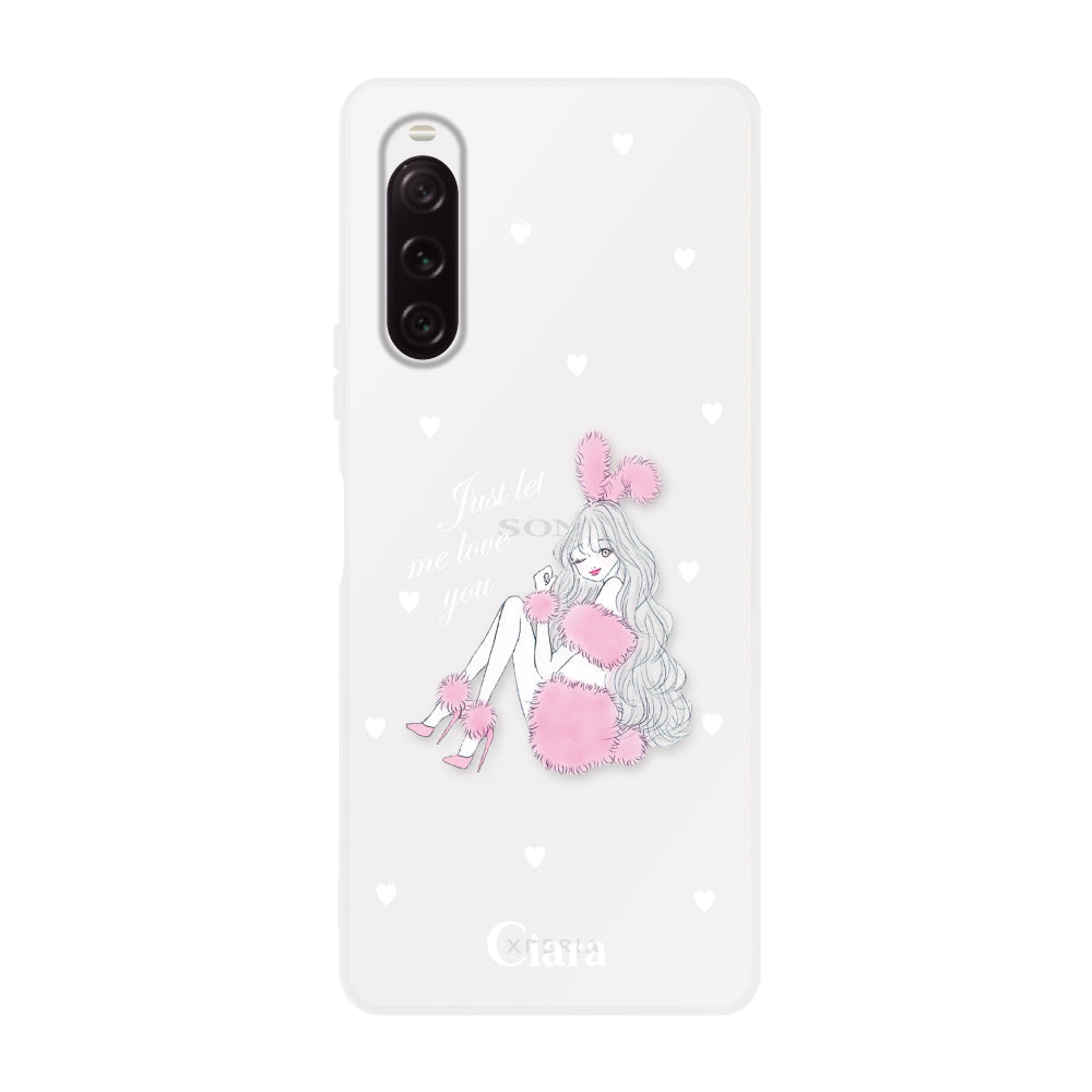 Xperia5Ⅳ クリアケース ピンクバニー クリア