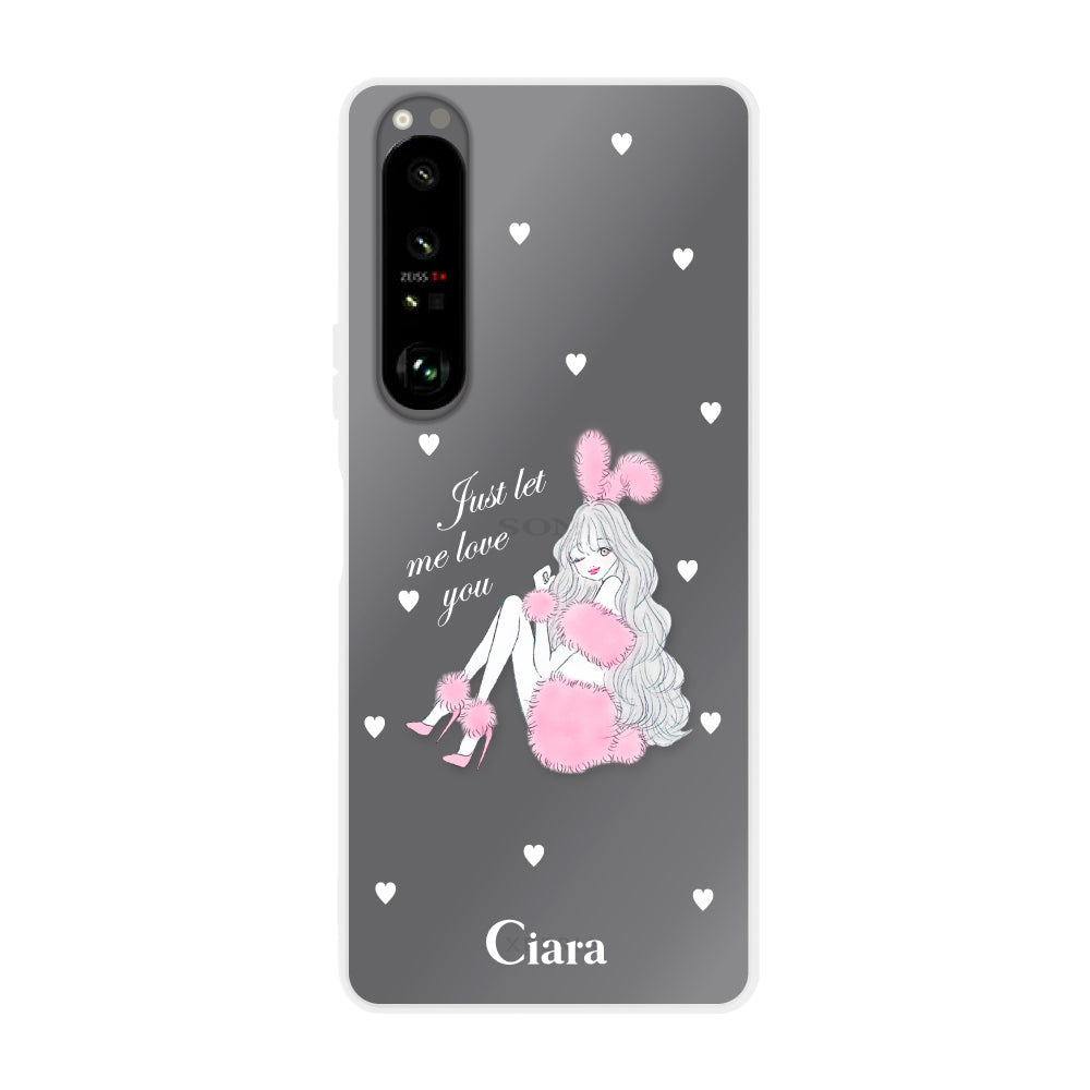 Xperia5Ⅲ クリアケース ピンクバニー クリア