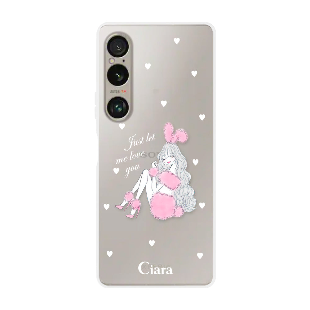 Xperia10VI クリアケース ピンクバニー クリア