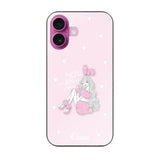 iPhone16 ガラス 強化ガラスケース ピンクバニー ピンク
