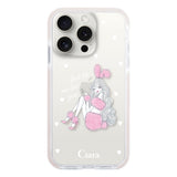 iPhone15ProMax クッションバンパー 耐衝撃クリアケース ピンクバニー ピンク