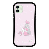 iPhone12mini グリップ 耐衝撃ケース ピンクバニー ピンク