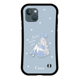 iPhone13mini グリップ 耐衝撃ケース ブルーバニー ブルー