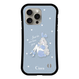 iPhone15Pro グリップ 耐衝撃ケース ブルーバニー ブルー